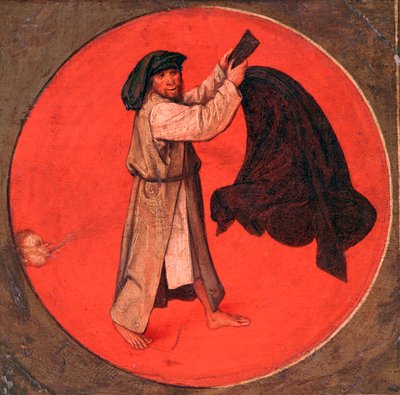 彼は風に応じてコートを振る、c1558-1560 作： Pieter Bruegel the Elder