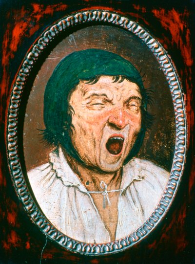 男のあくび、c1545-1569 作： Pieter Bruegel the Elder