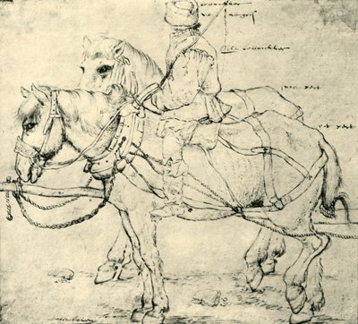 ライダーと2頭の馬、1559-1563、1943年。 作： Pieter Bruegel the Elder