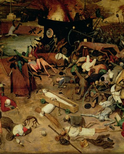 死の勝利、中央セクションの詳細、1562 作： Pieter Bruegel the Elder