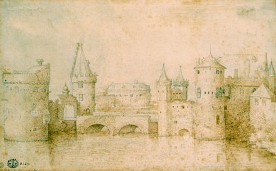 1562年、オランダ、アムステルダムの古代の要塞の眺め 作： Pieter Bruegel the Elder