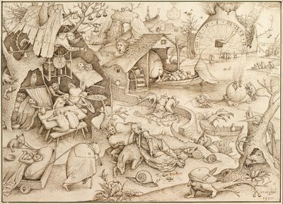 Laziness（Sloth）、1557 作： Pieter Bruegel the Elder