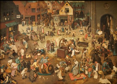 ドイツ語：Kampf zwischen Fasching und Fasten カーニバルと四旬節の戦い 作： ピーター・ブリューゲル長老