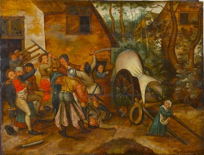 喧嘩する農民や兵士たち 16世紀末 作： Pieter Brueghel the Younger