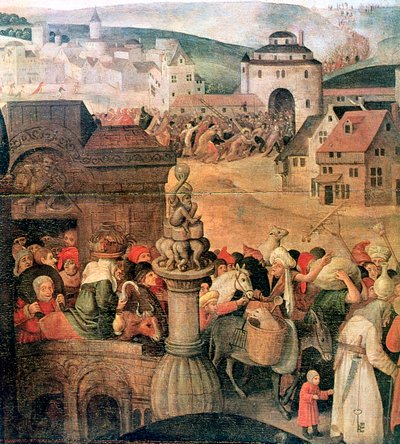 神殿の詳細から商人を運転したキリスト、c1584-1638 作： Pieter Brueghel the Younger