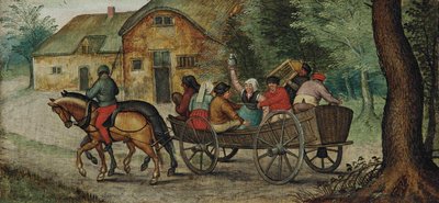 オランダ語：荷馬車に乗った農民たち 荷馬車に乗った農民たち 作： ピーター・ブリューゲル・ザ・ヤング