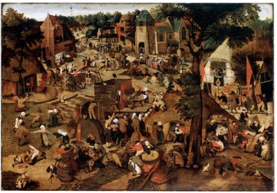 演劇の公演、c1580-1630 作： Pieter Brueghel the Younger