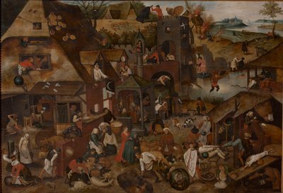 フランドル地方の格言集、1607年。 作： Pieter Brueghel the Younger