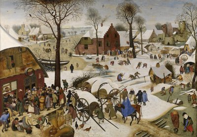 ベツレヘムの国勢調査ベツレヘムの番号付け、17世紀の3分の1。 作： Pieter Brueghel the Younger