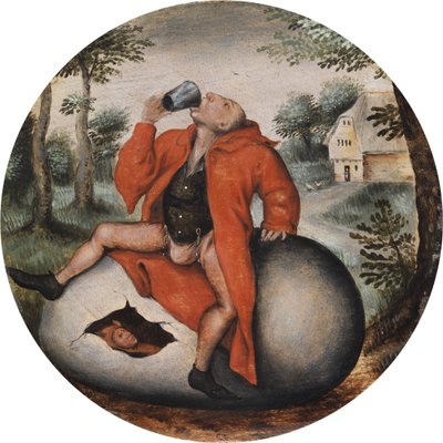 卵の上の酔っぱらい。 作： Pieter Brueghel the Younger