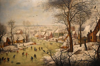 バードトラップのある冬景色 作： Pieter Brueghel the Younger