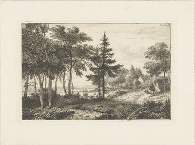 松とライダーのいる風景 水景（シリーズタイトル） 作： Pieter Casper Christ