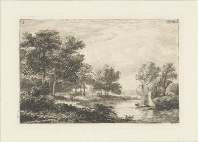 ヨットのある川の風景 水景（シリーズタイトル） 作： Pieter Casper Christ