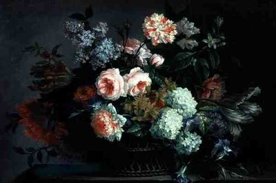 花の静物画（油彩・キャンバス） 作： Pieter Casteels