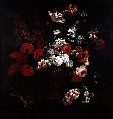 銅製花瓶の花の静物画 作： Pieter Casteels