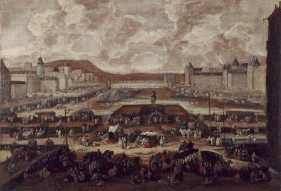 ポン＝ヌフ、セーヌ川とルーブル美術館、1670年頃、油彩・カンヴァス 作： Pieter Casteels