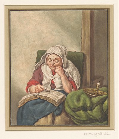 聖書を読んでいる母親 作： Pieter Christoffel Wonder