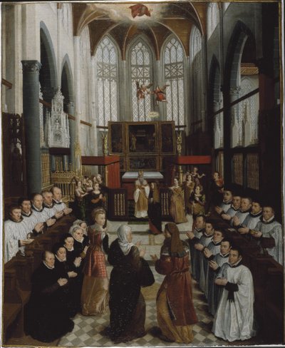 神殿における聖母の提示」 1530-35年頃 リネン・キャンバスに油彩 作： Pieter Claeissens
