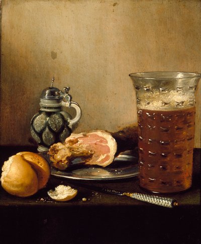 ハムのある静物、1642 作： Pieter Claesz