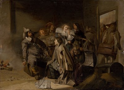 囚人の尋問、1630年頃。 作： Pieter Codde