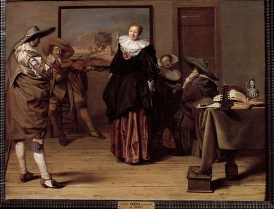 La lecon de danse ピーテル・コッド（1599-1678）の絵画 作： Pieter Codde