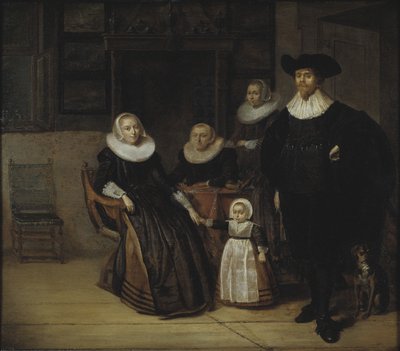 家族の肖像、1661 作： Pieter Codde