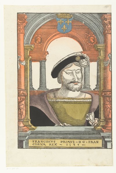 フランスのフランシス1世の肖像 フランシス・プリムス - d g. francorum rex (オブジェクトのタイトル) 作： Pieter Coecke van Aelst (I) (circle of)