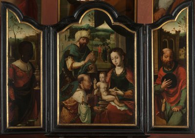 賢者の崇拝を伴うトリプティク 作： Pieter Coecke van Aelst (I) (workshop of)