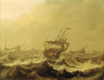 嵐の中の船 作： Pieter Coopse