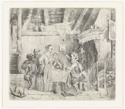 男は会社に話しかける 作： Pieter Cornelis Nicolaas van de Poll