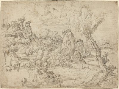 キリストの洗礼のある風景 作： Pieter Cornelisz Kunst