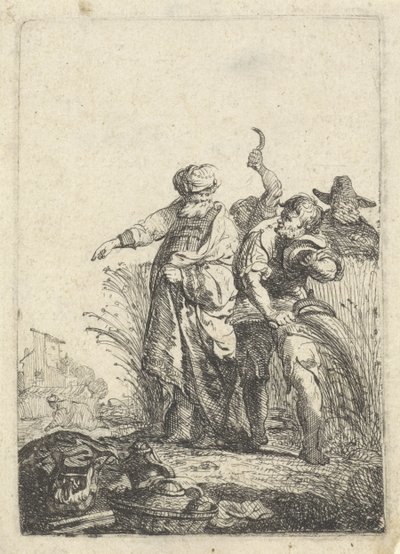 ルツはボアズの畑で落ち穂を拾う 作： Pieter Cornelisz. Verbeeck (possibly)