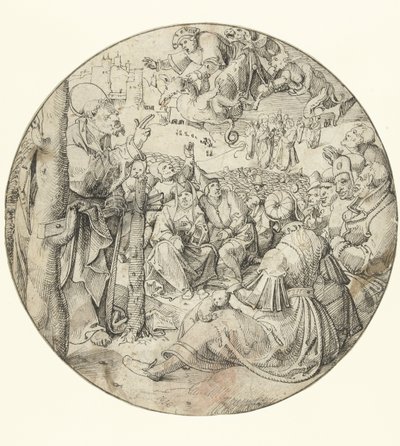 ピーターは魔術師シモンの没落を引き起こします 作： Pieter Cornelisz. genaamd Kunst