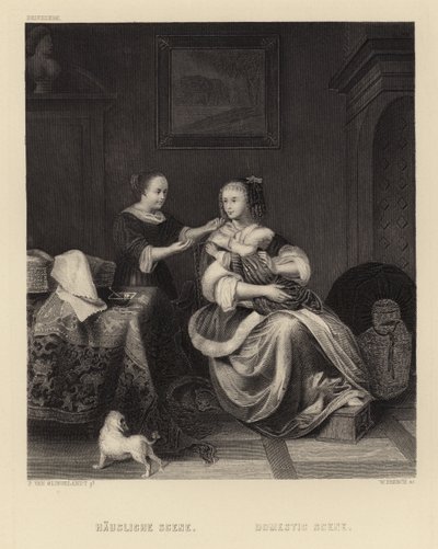 国内シーン 作： Pieter Cornelisz van Slingelandt