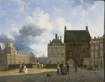 刑務所の門とその場所、ハーグ 作： Pieter Daniel van der Burgh
