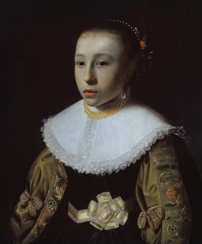 若い女の子の肖像 作： Pieter Dubordieu