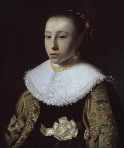 少女の肖像、1633-35 作： Pieter Dubordieu