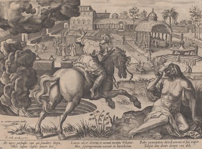 贅沢の誘惑、The Course of Human Life、1570年より。 作： Pieter Furnius