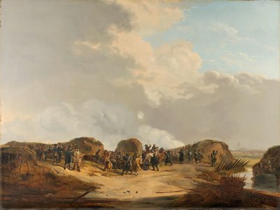 1814 年 4 月、ナールデン包囲戦で建造されたデミルーン 作： Pieter Gerardus van Os