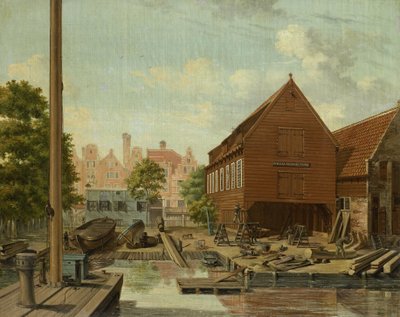 アムステルダムのビッカーザイランドにある造船所「De Hollandsche Tuyn」 作： Pieter Godfried Bertichen