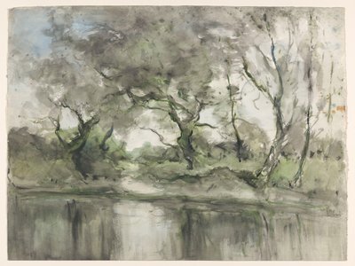 水辺の木々 作： Pieter H.J.J. Ras (signed by artist)