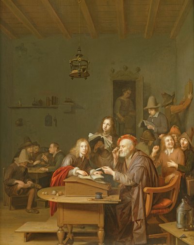 学校の部屋のインテリア 作： Pieter Harmansz Verelst