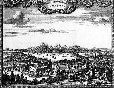 ロンドンの大火のブロードサイド、1666 作： Pieter Hendricksz Schut