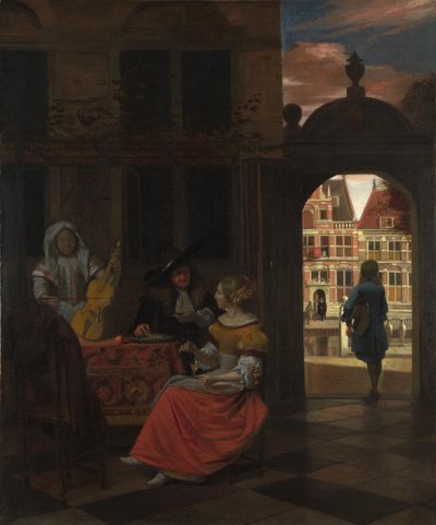 中庭での音楽会、1677年 作： Pieter Hooch de