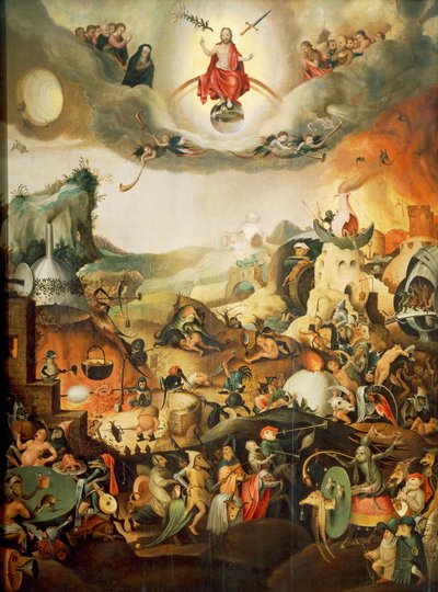 最後の審判」1554年頃 ピーテル・ヒュース（1520年頃～1581年頃）作 作： Pieter Huys