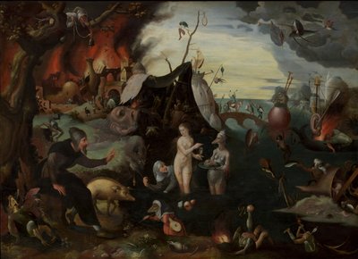 聖アントニウスの誘惑。 作： Pieter Huys