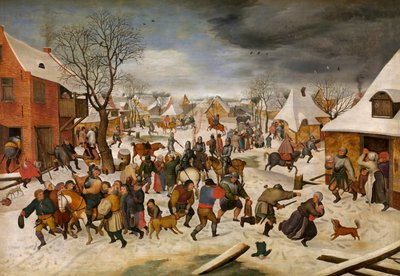 ベツレヘムでの子供たちの虐殺（パネルに油彩） 作： Pieter III Brueghel