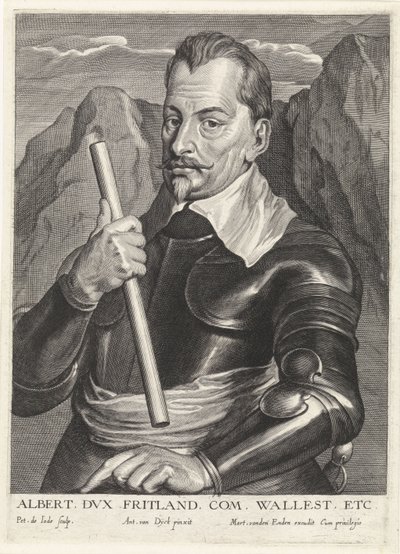 ヴァレンシュタインのアルブレヒト1583-1634、1630年頃 作： Pieter I Jode de