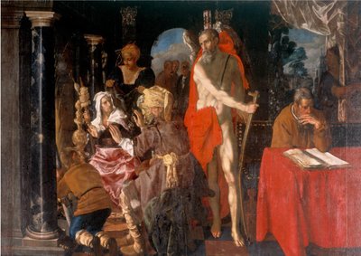 古い時代のアレゴリー。 時間と学者 作： Pieter Isaacsz