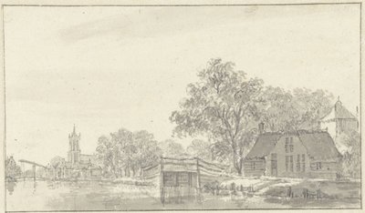 川のある村の眺め 作： Pieter Jan van Liender